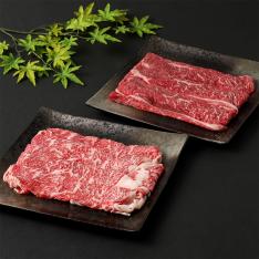 赤城和牛赤身・霜降りすき焼き食べ比べ