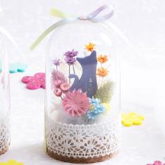 ペット用お供え花 ドライフラワー「虹のしずく／ネコちゃん」