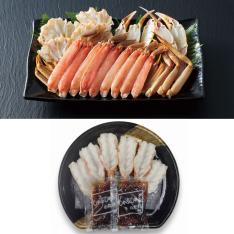 大型生冷ズワイガニ半むき身＆大型生ボタン海老 福袋