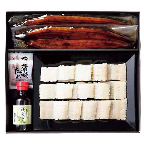 〈活魚黒門〉うなぎ蒲焼と鱧しゃぶしゃぶ詰合せ