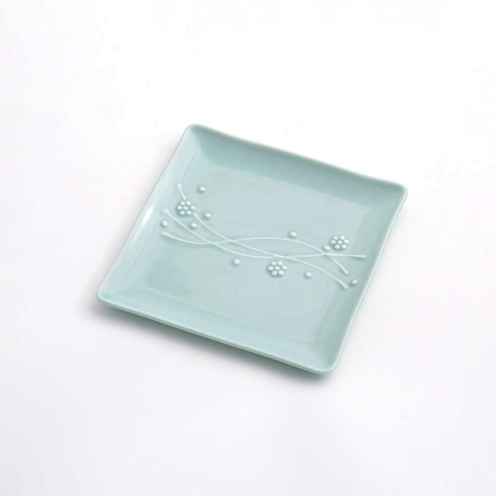 花なみ 角小皿 青