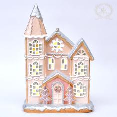 LEDジンジャーブレッドハウス スノーフレイク