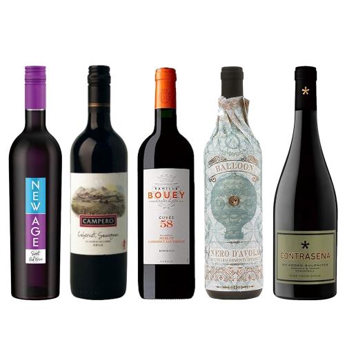 世界を巡る赤ワイン5本セット福袋