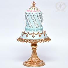 ゴールドベース ブルーケーキオブジェ