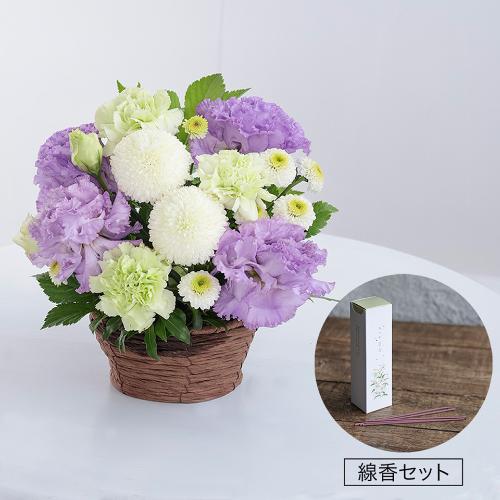 お盆のお花「夏空-なつぞら-」カラータイプお線香セット