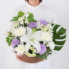 お供えのお花「夏霞-なつがすみ-」カラータイプ