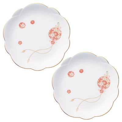 花毬　17cm梅型皿ペアセット