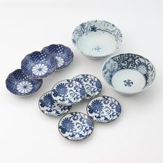福袋 美濃焼 染付のうつわシリーズセット