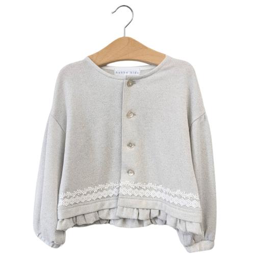 ラメ裏毛カーディガン 100cm→140cm