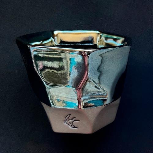 ＜つばめ工房＞プラチナブルー ロックカップ