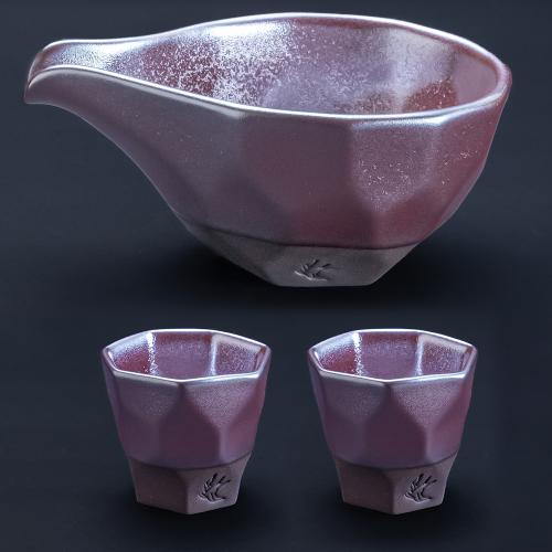 <つばめ工房>ガーネット  酒器セット