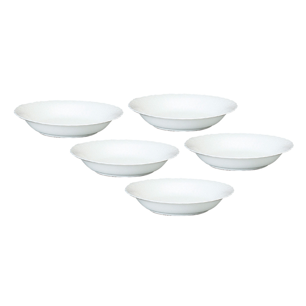 シルキーホワイト 23cmオーバルカレー皿5枚セット