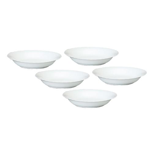 シルキーホワイト 23cmオーバルカレー皿5枚セット