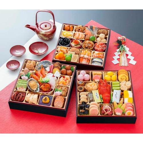 〈千賀屋〉迎春おせち「彩華千」和洋折衷 三段重
