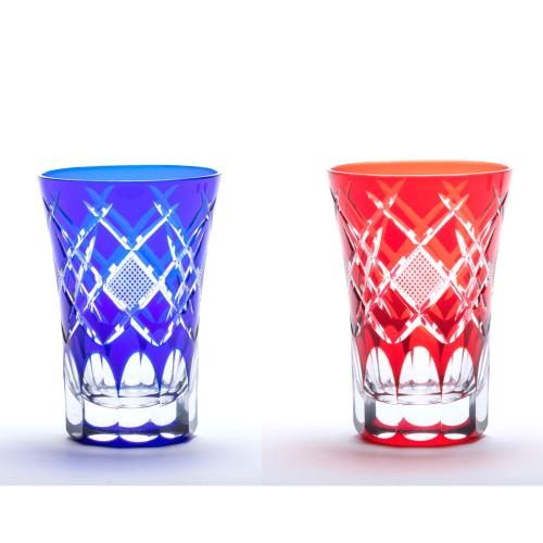 菱魚子文様 天開タンブラーペア