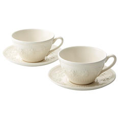 フェスティビティ アイボリー ティーカップ＆ソーサー ペア