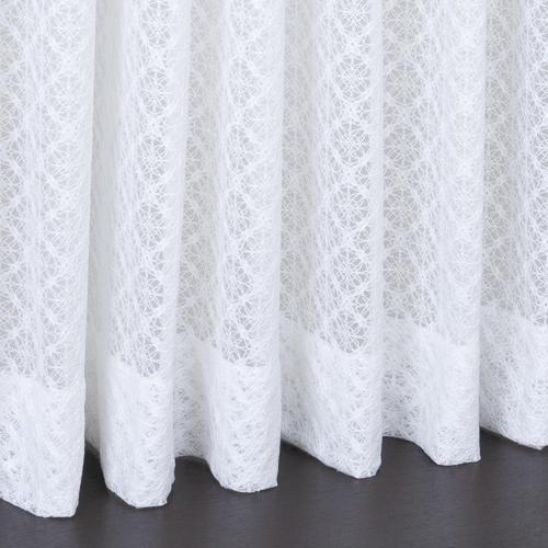 ＜フィルモ＞定型サイズカーテン　1枚（受注生産品）レース・アイボリー　100×103cm→200×223cm