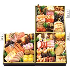 〈わらびの里〉おせち料理 三段重(冷凍)