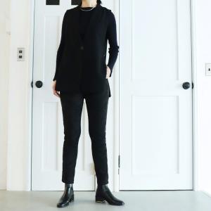 黒L ブロンドール◇ 撥水 切替 ダウンパンツ ポーチ付き レディース