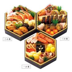 〈わらびの里〉ミニおせち料理 六角三段重