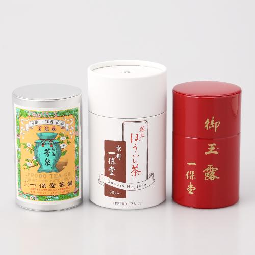 玉露麟鳳（80g）・煎茶芳泉（95g）・極上ほうじ茶（60g）
