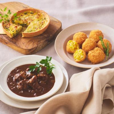 【クリスマス】神戸洋食 ビーフシチュー＆キッシュ・コロッケセット