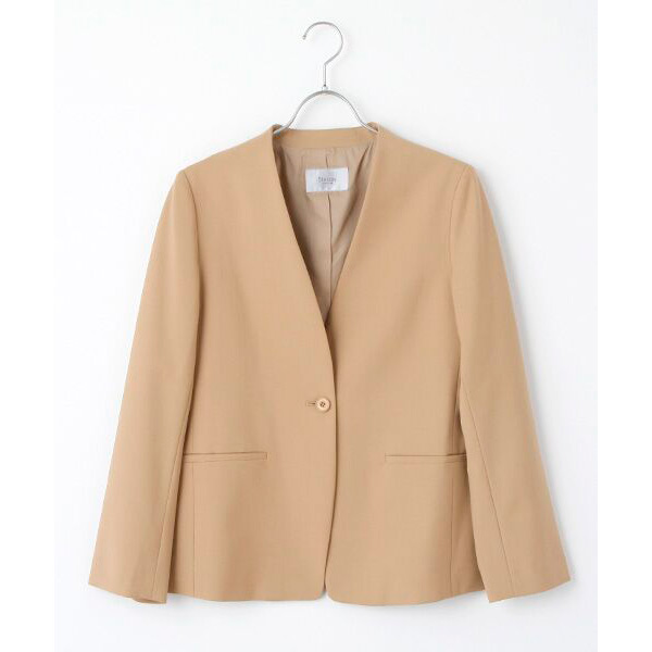 ANATOMICA ノーカラージャケット 40-1 ベージュ ANATOMICA ノーカラージャケット 40-1 ベージュ（ノーカラー