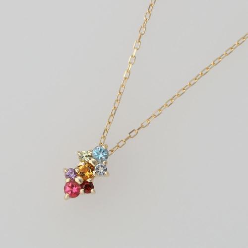 10金マルチカラーペンダント