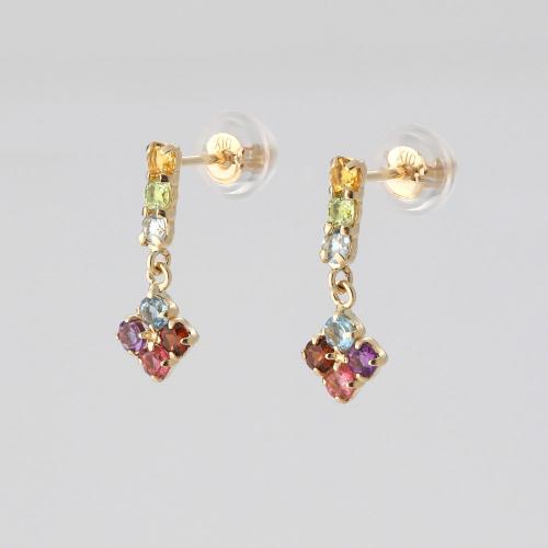 10金マルチカラーピアス