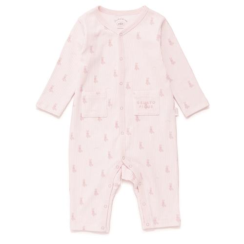 ［BABY］ぬいぐるみ柄長袖ロンパース 70→80