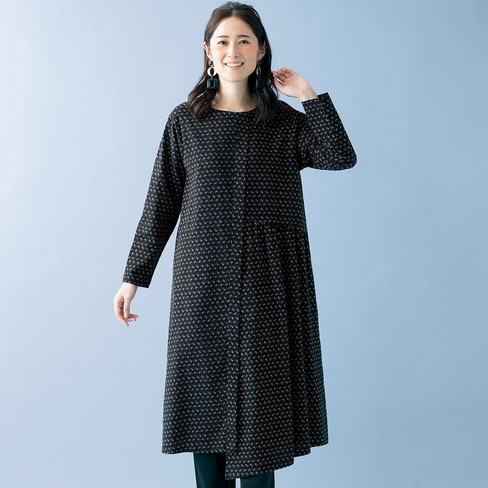 小紋調柄ゆったりワンピース 商品詳細 高島屋オンラインストア