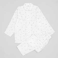 画像【オンライン限定】二重ガーゼ花柄ナイトウェア M→L
