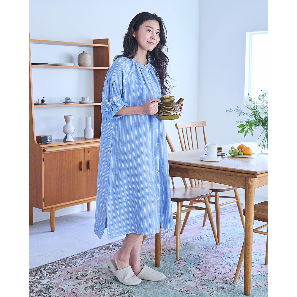 【母の日】クラリス　シャツワンピース