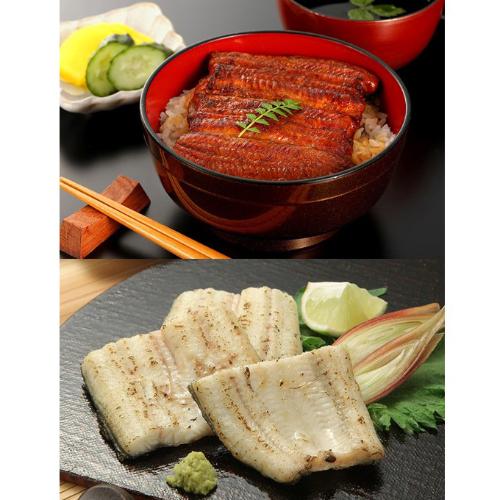 浜名湖養魚漁業協同組合 浜名湖うなぎ 蒲焼白焼食べ比べセット(真空長蒲焼1枚、真空長白焼1枚)