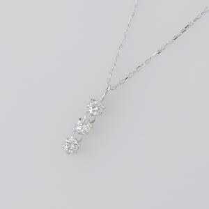 K18 リュールネックレス 天然ダイヤモンド0.3ct ネックレス