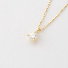 K18台0．12ctダイヤペンダント