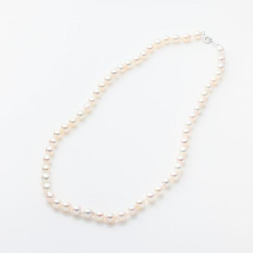 【母の日】あこや真珠 6mm珠ネックレス（42cm・バロック）