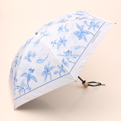 【母の日】＜ニコライ バーグマン＞晴雨兼用折パラソル（ゆり×ドット柄）