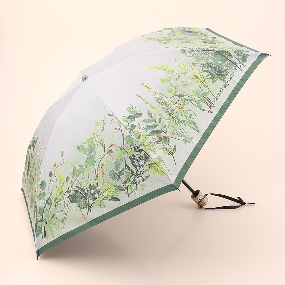 【母の日】＜ニコライ バーグマン＞晴雨兼用折パラソル（箱根ガーデンズ柄）