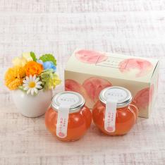 【母の日】ミニプリザーブドフラワー＆銀座トトキ監修「山形県産白桃のゼリー」