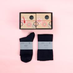 葛更紗のくつした＆アームカバー　（墨）ギフトボックス入り