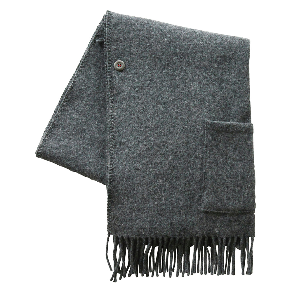 ウールストール ベーシックウール ダークグレー