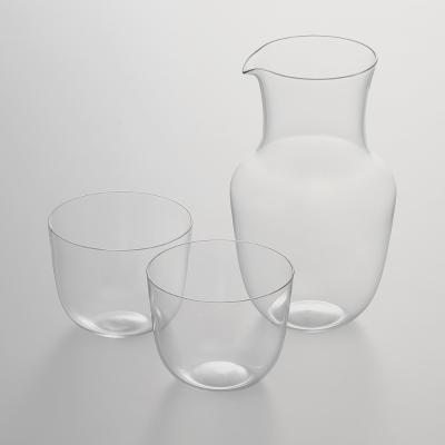 人気No.1】 緑と白のストライプ模様のガラス製ピッチャー