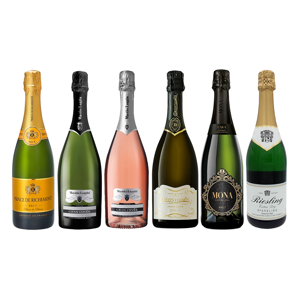 銘醸ヨーロッパの辛口スパークリングワイン飲み比べ6本セット
