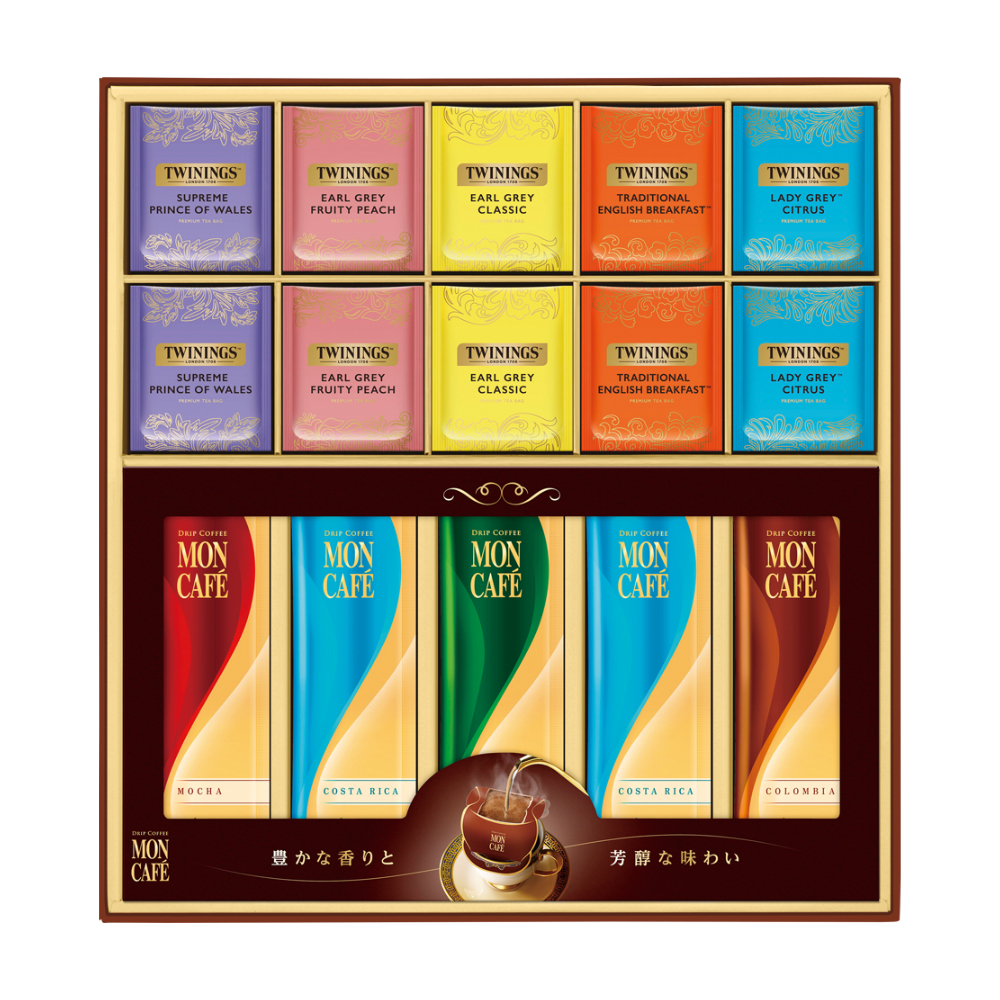 〈モンカフェ＆トワイニング〉ドリップコーヒー＆ティーバッグ詰合せ