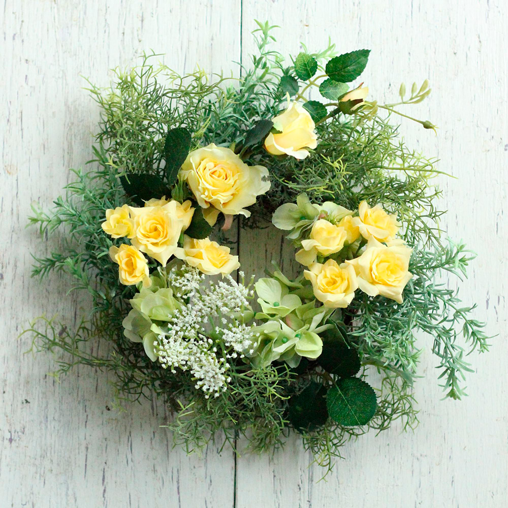 【母の日】＜ローヤル＆ルシエ＞フラワーリース（スウィートイエロー）
