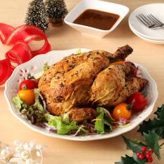 【クリスマス】ローストチキン香草焼き(グレイビーソース付き)