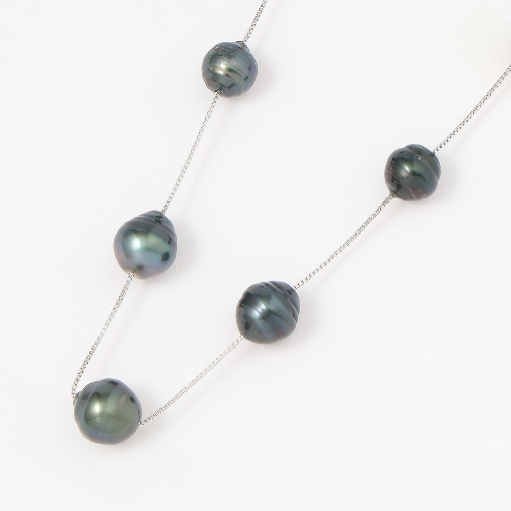 黒蝶真珠ステーションネックレス