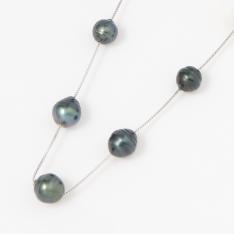 黒蝶真珠ステーションネックレス