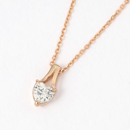 K18PGダイヤペンダント（鑑定書付）